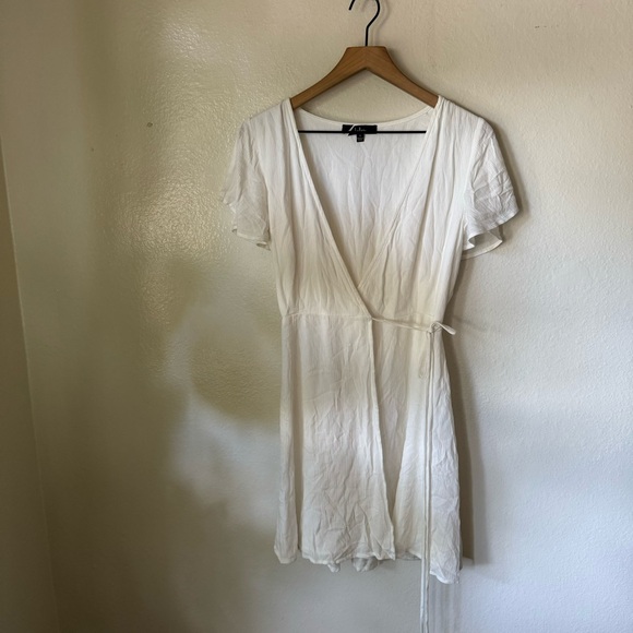 Lulus | Harbor Point White Wrap Dress - Picture 2 of 7
